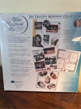 Vintage Retired Creative Memories White 12x12 Scrapbook Pages - Pack of 15